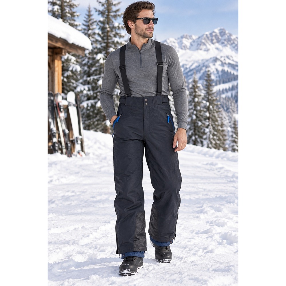 Vintage Columbia Men's Ski Snow Bib Pants Size 36 Black Insulated Snowboard